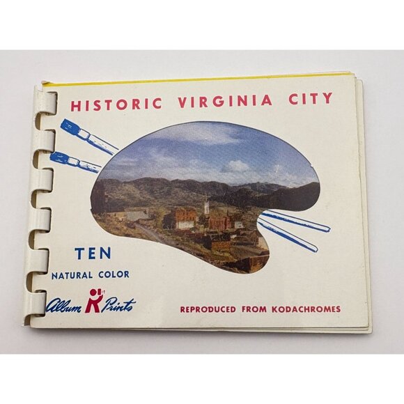 Historic Virginia City Souvenir Mini Photo Book Nevada Kodachrome Repros - Picture 10 of 11